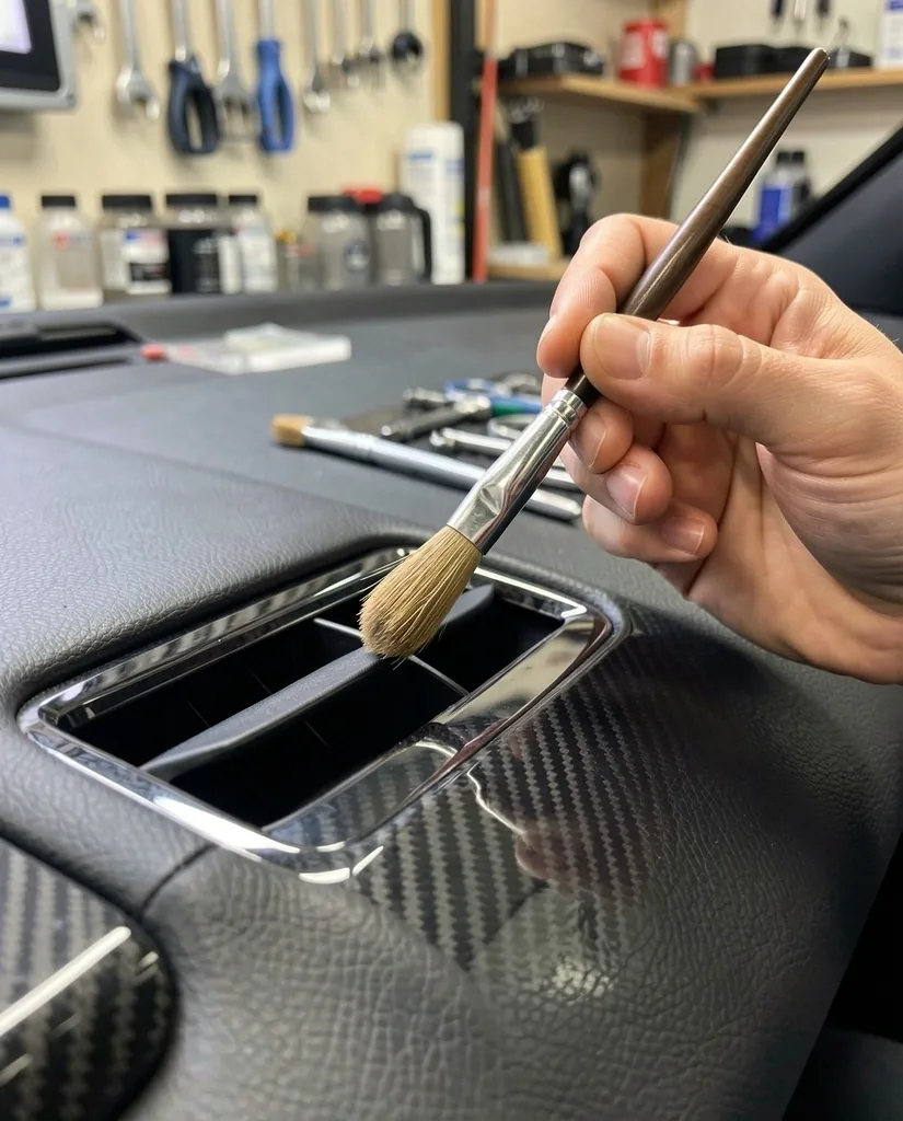 Précision manuelle en atelier detailing