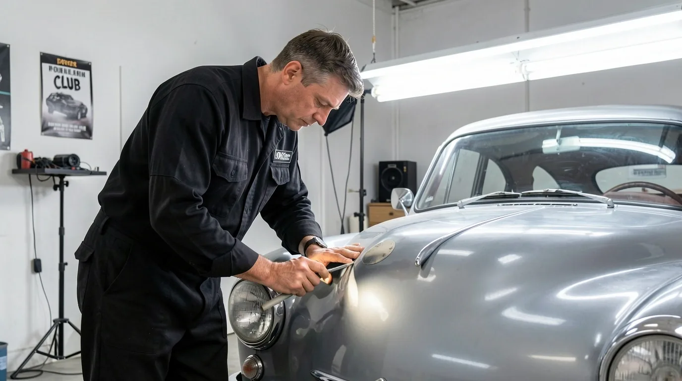 Technicien expert detailing automobile